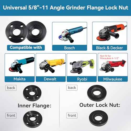Angle Grinder Extension Shaft Rod,14pcs Angle Grinder Attachments with 5/8"-11 Thread,Grinder Power Tools Include Grinder Extension Shaft,Grinder Flange Nut,Adjustable Grinder Wrench and Gloves