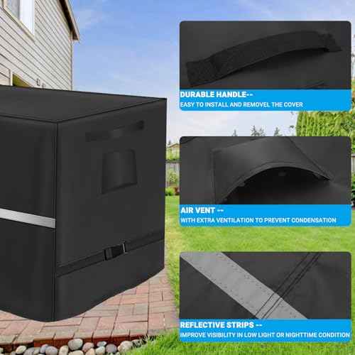 Deck Box Cover Heavy Duty Waterproof Deck Box with Handle, Outdoor Large Storage Box Cover Patio Rectangular Bench Cover (62 x 25 x 28inch)