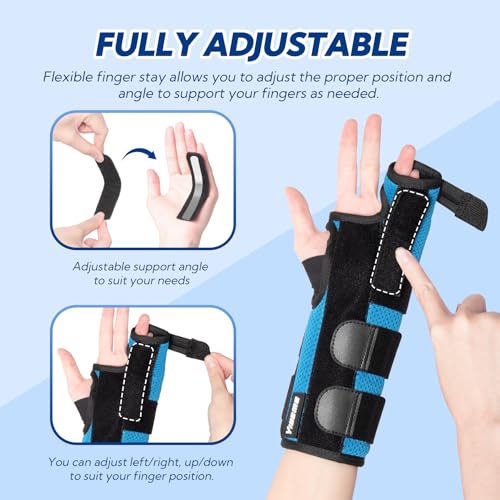 Boxer Fracture Splint, Ulnar Gutter Splint Right Hand, the 4th and 5th Metacarpal Finger Splint Hand Brace, Boxer Orthosis Hand & Wrist Brace for Women & Men, Left, M