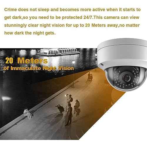 4MP Analog Coax Dome TVI CVI CCTV Surveillance Security Camera, 2.8mm 100¡Æ Wide Viewing Angle, 65ft IR Night Vision, Outdoor, Full Metal Housing, ONLY Compatible with 4MP, 5MP and 8MP DVR