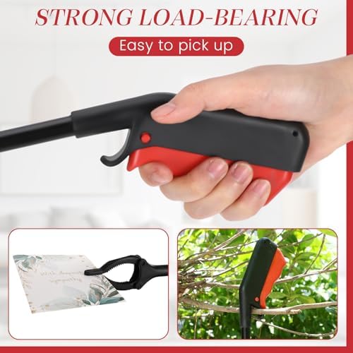 Norme 12 Pcs Grabber Reacher Tool Bulk, 31.5" Long Handle Trash Picker for Elderly, Lightweight Handy Aid Nonslip Claw Grabber for Arm Extension 360 Rotating Pickup Stick (12 Pcs)