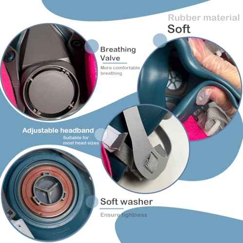 Respirator Mask with Filters, Paint Mask Reusable Welding Face Respirator Mask