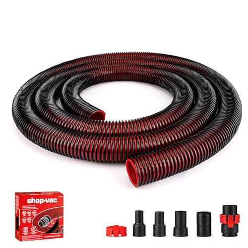 Shop-Vac Premium Universal Hose Plastic 12'X 1-7/8", Replacement Hose Compatible with Rigid, Dewalt, Husky, Craftsman, Bauer, Masterforce Vacuum Cleaners