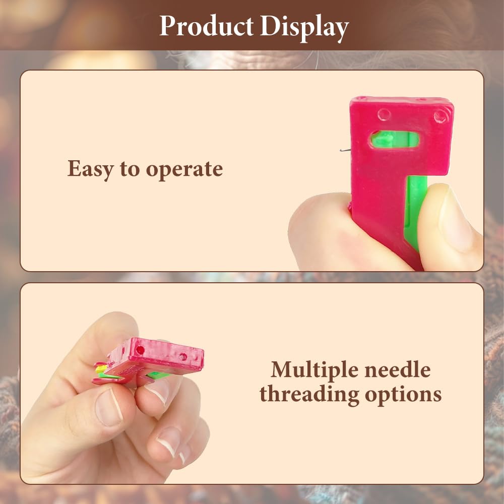 Automatic Threading Aid Needle Threader,Mini Manual Sewing Machine Needle Threaders,Household Portable Hand Sewing Needle Threader for Embroidery,Cross Stitch Craft (1 Pcs (Random Color))
