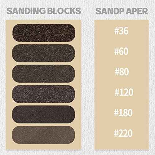 8 PCS Sanding Sponges, 36 Coarse Sanding Blocks Both Wet and Dry, Washable and Reusable, for Grinding and polishing
