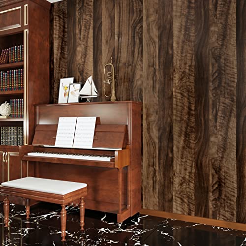 Wallercity Brown Wood Grain Contact Paper for Countertops Wooden Peel and Stick Wallpaper for Kitchen Backsplash Self Adhesive Wallpapers Vinyl Light Wood Wall Paper for Cabinets Table 15.8''x78.7''