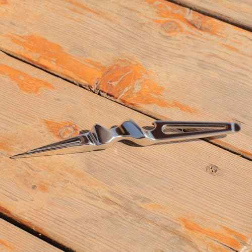Multi-Purpose 316 Stainless Steel Marlin Spike Tool, Paracord Knotting Tool Beer Bottle Opener for Nautical Enthusiasts, Boaters & Sailors