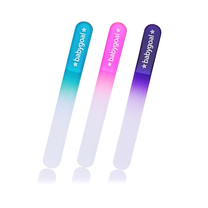 babygoal Newborn Baby Nail File 3 Pack with a Pouch, Genuine Czech Float Glass, Baby Gift for Newborns, Toddlers, Infant, Babies & Young Children by Babygoal 3NF01