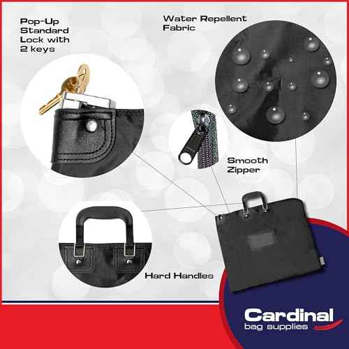 Locking Document Security Bag handles HIPAA Compliant Medical Transport Business Financial 15¡± x 19¡±