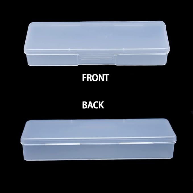 4 Pieces Plastic Storage Personal Box for Nail, Nail Implement Storage Box Organizer Case Manicure Tool Box for Nail Pedicure Supply Tools (clear)