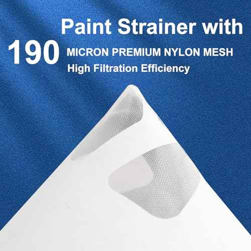 100 Pack of Paint Strainers, Paint Filter Paper Cone Screen Filters, 190 Micron Ultra-Flow Nylon Fine Mesh for Paint Spray Guns,Cars, Furniture, DIY Painting