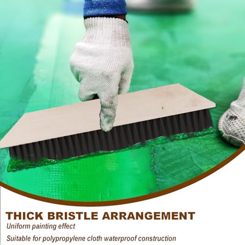30cm Large Paint Brush Polypropylene Cloth Waterproof Construction Professional Brushes Hand Broom for Floor Wall Worktop (Black)