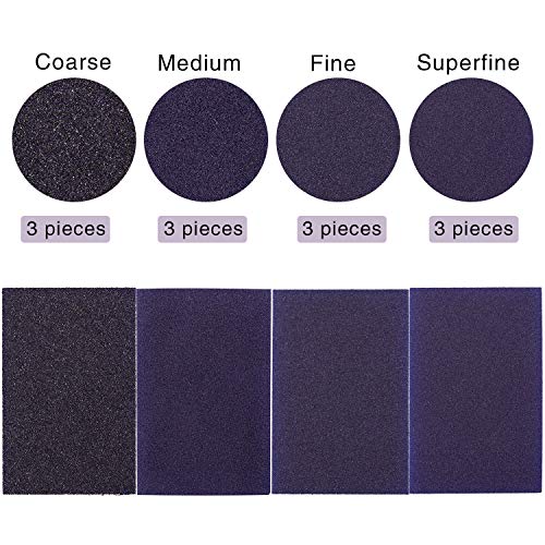 eBoot Sanding Sponge Grit Sanding Blocks, Washable and Reusable Sand Sponge Kit, 12 Pieces (Assortment Grade)