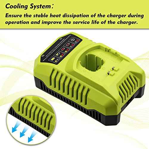 P117 Rapid Charger Replacement for Ryobi P117 Battery Charger P118 P118B Compatible with Ryobi 12V-18V Ni-Cd&Ni-Mh Lithium ion Batteries P100 P102 P103 P104 P105 P107 P108 P189