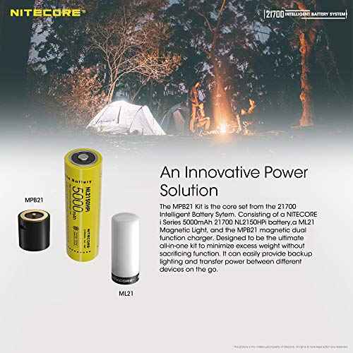 Nitecore MPB21 Mini Rechargeable Lantern Flashlight Bundle with 5000mAh Battery Charger and LumenTac Micro USB Cable