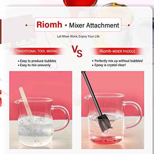8 Pcs Resin Mixer Paddles for Resin Drill, Epoxy Mixer Attachment for Drill, Paint Mixer/Paint Stirrer for Mixing Resin, Epoxy, Silicone Molds