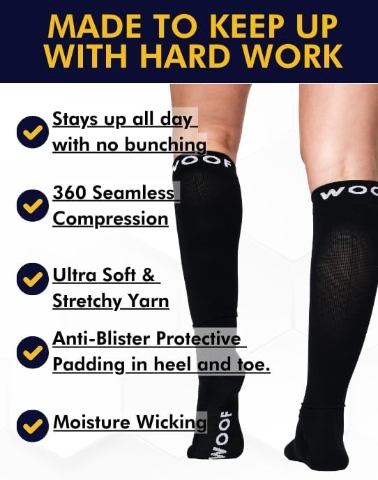 Compression Socks for Women & Men Circulation - 15-20 mmHg Compression Socks - Best Support for Nurses, Running, Athletic