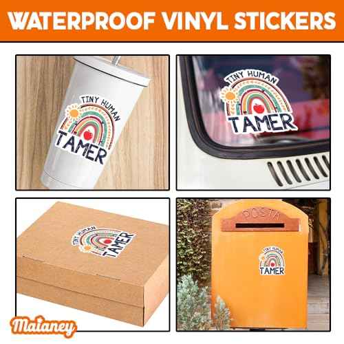 MAIANEY Tiny Human Tamer Sticker - Cute Childcare & Daycare Provider - 3"x4"