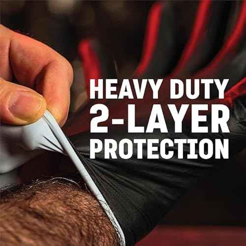 Venom Steel Industrial Nitrile Gloves, 6 mil, 2 Layer Rip Resistant, One Size Fits Most, 100 Count, (Pack of 2)