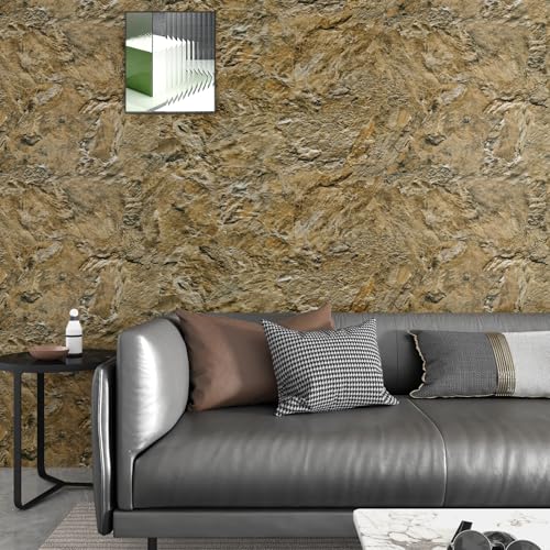 Wallercity Brown Marble Contact Paper Peel and Stick Countertops Granite Wallpaper for Cabinets Drawers Vinyl Self Adhesive Wall Paper for Desk Shelf Bathroom Kitchen Waterproof Film 15.8''x78.7''