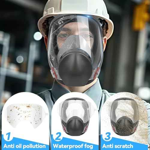 15 Pack Peel Off Lens Cover Compatible for 6885, 6000, 6700, 6800, 6900 Series Respirator Mask, Protective Cover for 6800 Mask