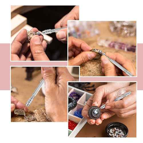 4 Pcs Double-Ended Pin Vise DIY Hand Drill Pin Vise Wire Twisting Tools for Jewelry Making Mini Pin Vise for Winding Copper Wire Jewelry Making Tools