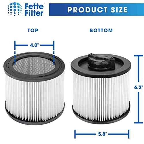 Fette Filter - DXVC4001 HEPA Filter Compatible with DEWALT DXV04T DXV05P DXV05S DXV08S DXV06G Wet Dry Shop Vacuums. Compare to Part# DXVC4001 - Pack of 2