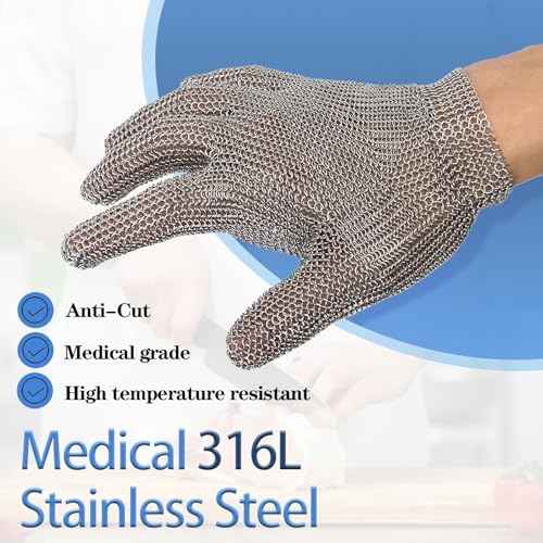 Top grade cut resistant stainless steel mesh chainmail gloves for butchering, protective gloves