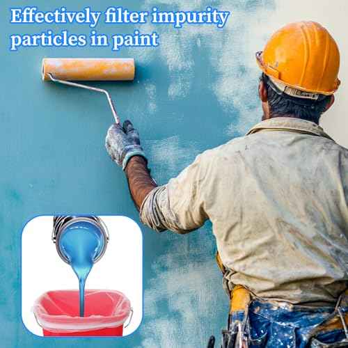 10 PCS Paint Strainer 1 Gallon, Paint Strainer Bags Regular Fine Mesh Elastic Top Bag Strainers for Paints Sprayers (White)