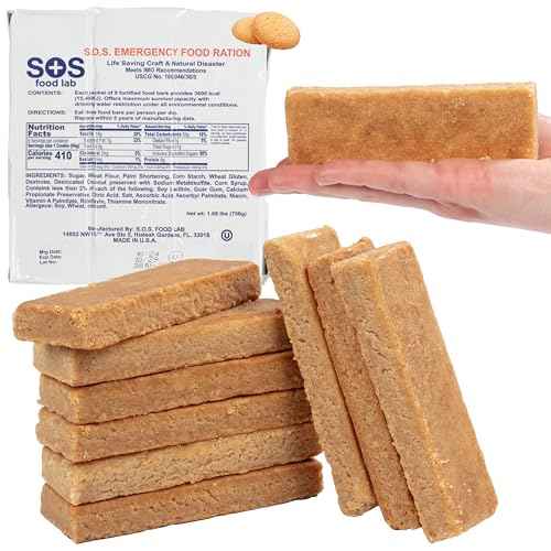 SOS Food Labs Rations Emergency 3600 Calorie Food Bar - 3 Day / 72 Hour Package with 5 Year Shelf Life- 3 Packs