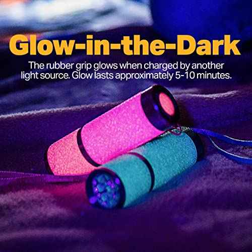 LUXPRO LP395 Gels Glow-in-the-Dark 9 LED Flashlight (LP395-6PK)¡¦¡¦