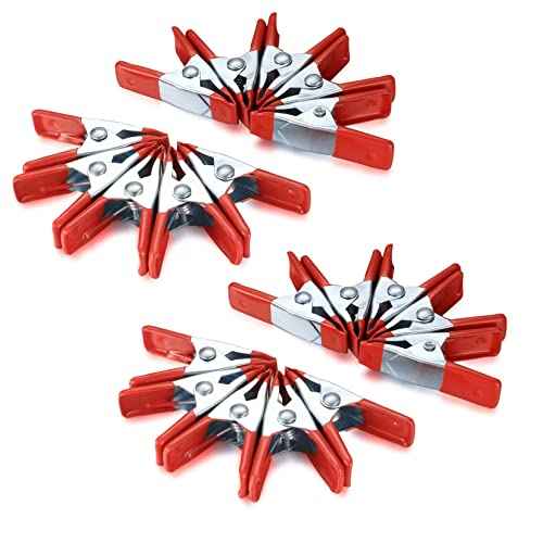 20 Pcs 2" inch Metal Spring Clamps, Heavy Duty Spring Metal Clips Clamps, Tent Clips with Rubber Tips for Woodworking Camping Home Improvement Photography Projects