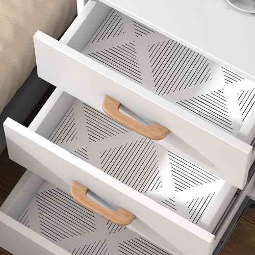 Modern Stripe Peel and Stick Wallpaper 17.3¡± x 118¡± Black and White Contact Paper Geometric Wallpaper Self Adhesive Wallpaper Removable Decorative Wallpaper for Bedroom Drawers Cabinets Decor Vinyl