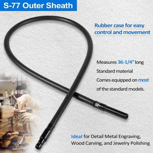 Replacement for Foredom Flexshaft S-93 Inner Shaft Cable & S-77 Outer Sheath Set for CC LR S SR TX Series Rotary Motors Jewelry Tool Maintenance Kit, 39¡± Long