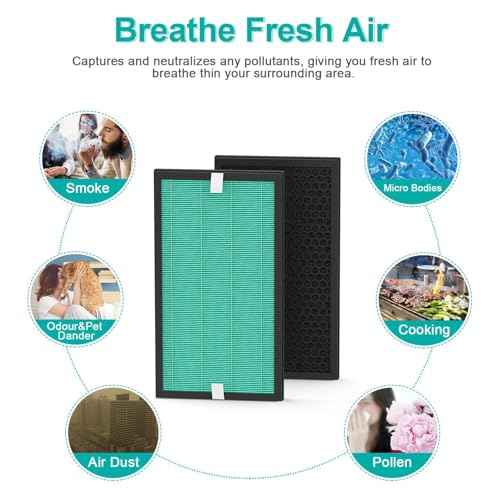KXY550 Replacement Filter for Airplus and Intehome Air Purifiers - 2 Pack (Set of 2 Filters)