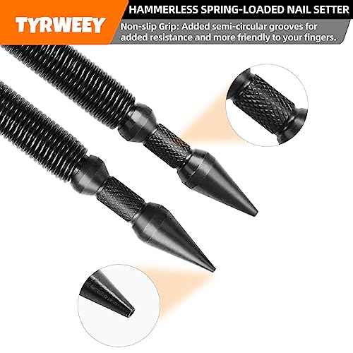 1-Piece Nail Setter Dual Head Nail Set, Dual Head Center Punch, Nail Tool Features 1/32-in, 1/16-in