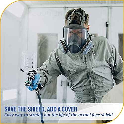 100 Pack Peel Off Lens Cover Compatible for 3M 6885, 6000, 6700, 6800, 6900 Series Faceshield Cover