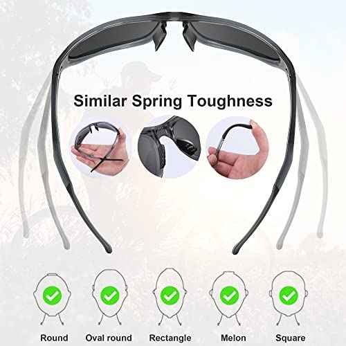 Safety Glasses Safety Goggles ANSI Z87.1, WrapAround Scratch Impact Resistant Protective Eyewear