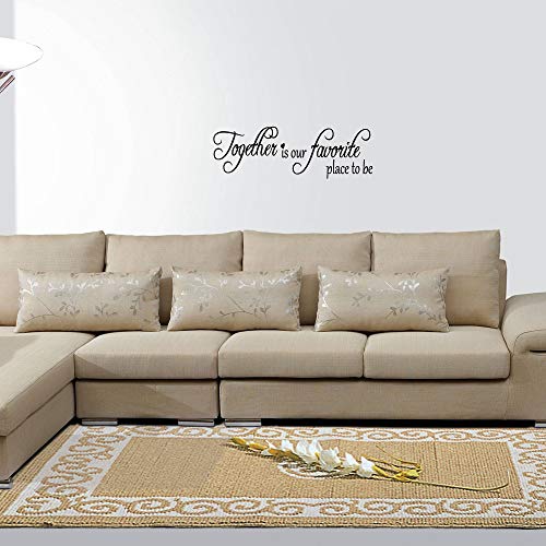Together is Our Favorite Place to be - Carved Vinyl Separated Letters Family Quotes Home D?cor Wall Decal Living Room Lettering Mural