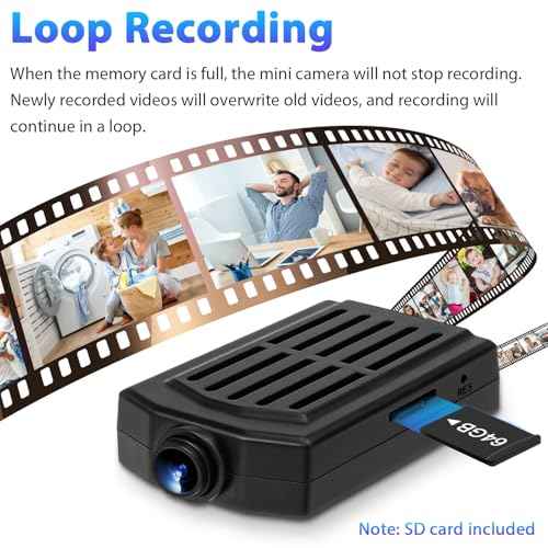 Mini Security Camera 1080P,64GB Nanny Video Recorder Dome Camera with Motion Detection, 3H Battery for Pet/Nanny Surveillance(Not WiFi)