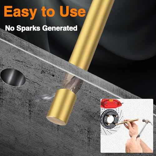 Brass Drift Pin Punch Set Hand Tool Punches 3/8in to 5/8in 3/4in Mechanic¡¯s Non-Marring Chisel Punches for Vehicles and Home use