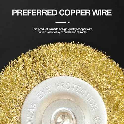 4 Pcs Brass Wire Wheel Brush Set for Drill,Brass Wire Cup Wheel with 1/4 Inch Shank for Rust Removal, Corrosion and Scrub Surfaces