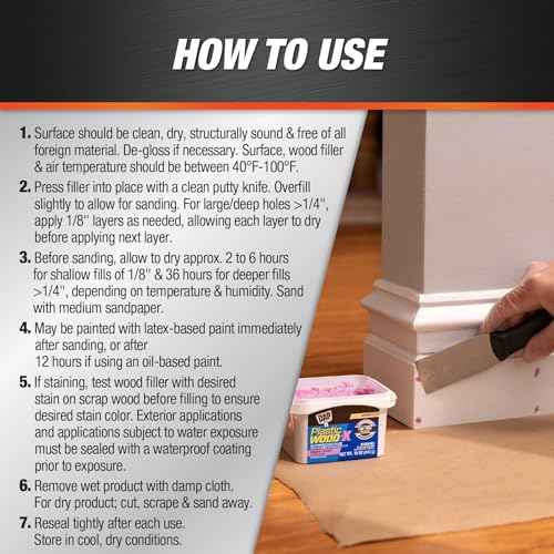DAP Plastic Wood-X with DryDex Wood Filler, Natural, 8 Oz (7079800541)