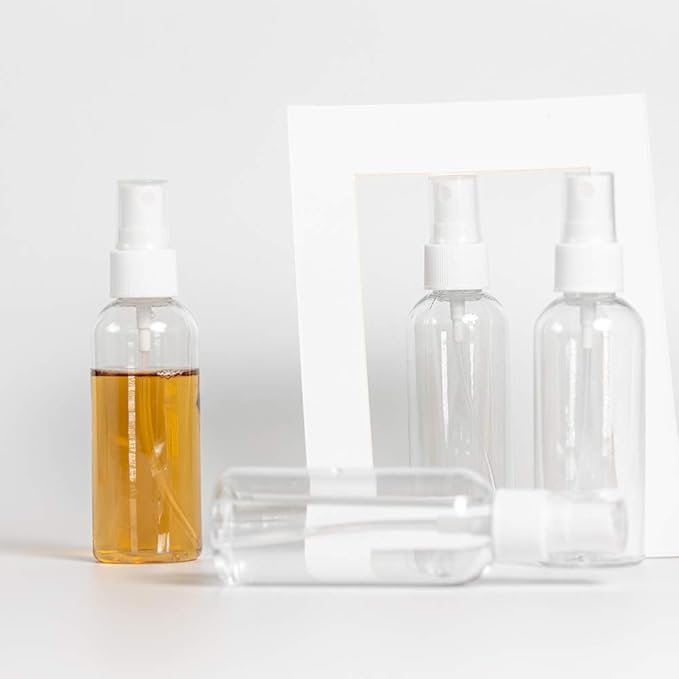20 Pack Small Spray Bottle, 2.7oz/80ml Travel Spray Bottle, Empty Fine Mist Spray Bottles, Refillable Mini Spray Bottles with Labels