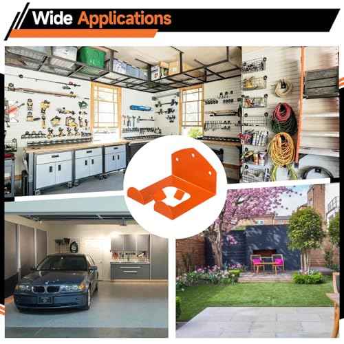 Homaisson 2 PCS Grass Trimmer Wall Rack, Heavy-Duty Hedge Trimmer Wall Mounted Hanger, Garage Weed Eater Hanger, Garden Tool Organizer