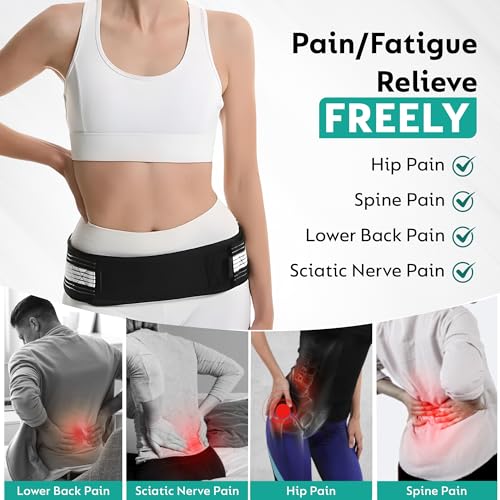 Sciatica Belt for Women & Men – Adjustable Neoprene SI Joint Support Belt – Lower Back & Pelvic Stabilizer – Lightweight & Breathable – Fits Hip Sizes 44-55 Inches