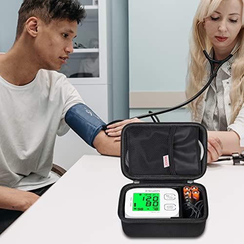 BOVKE Carrying Case for iHealth Track Smart Upper Arm Blood Pressure Monitor, iHealth Bluetooth Blood Pressure Machine Case, Black
