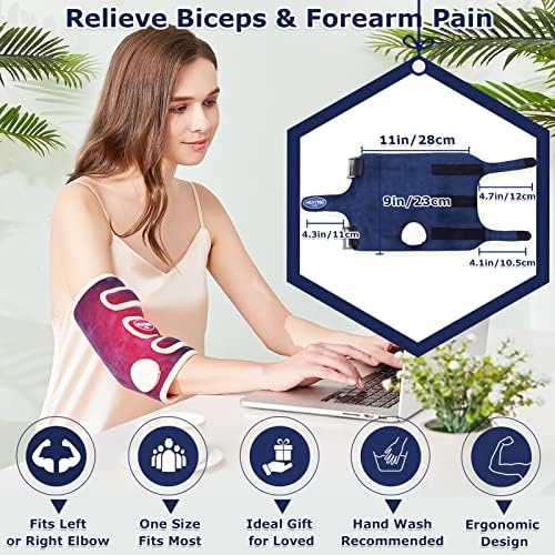 CAMECO Heated Elbow Wrap for Pain Relief, Electric Arm Heating Pad for Tendonitis, Tennis Elbow & Arthritis, Dry Heat Therapy Brace, Auto Shut Off & 86℉-158℉ Adjustable for Leg, Knee, Men & Women
