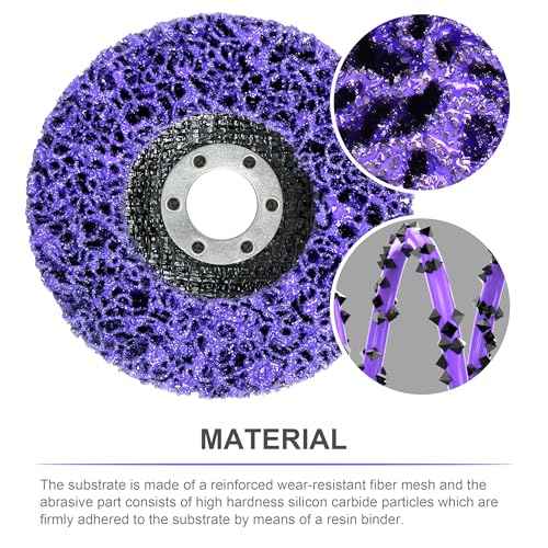 Vantego 10-Pack 4-1/2" Paint Stripping Discs, 5 Purple & 5 Black for Angle Grinder, Efficient Rust, Paint, and Adhesive Removal on Metal and Wood