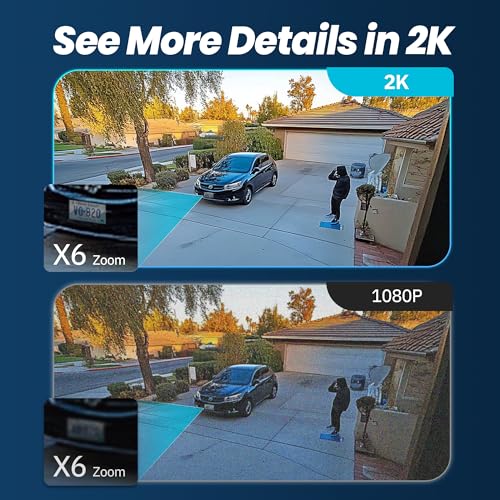 Laview 2K Solar Security Cameras Wireless Outdoor, Rechargeable Battery Wifi Cameras for Home Security with Spotlight Color Night Vision,Siren Alarm,AI Human Detection,IP65,2-Way Talk,Cloud/SD Storage